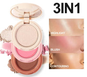 Pack 'Glow up' 3en1 avec highlighter, blush et contour