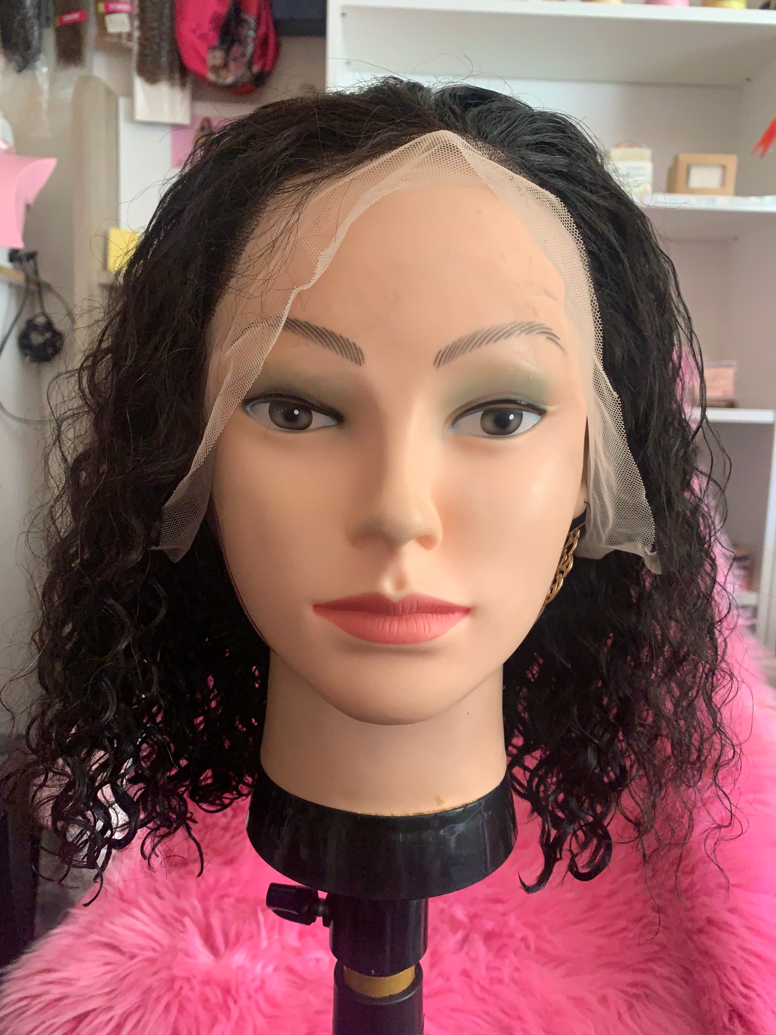 Perruque brésilien bouclé 12pouces