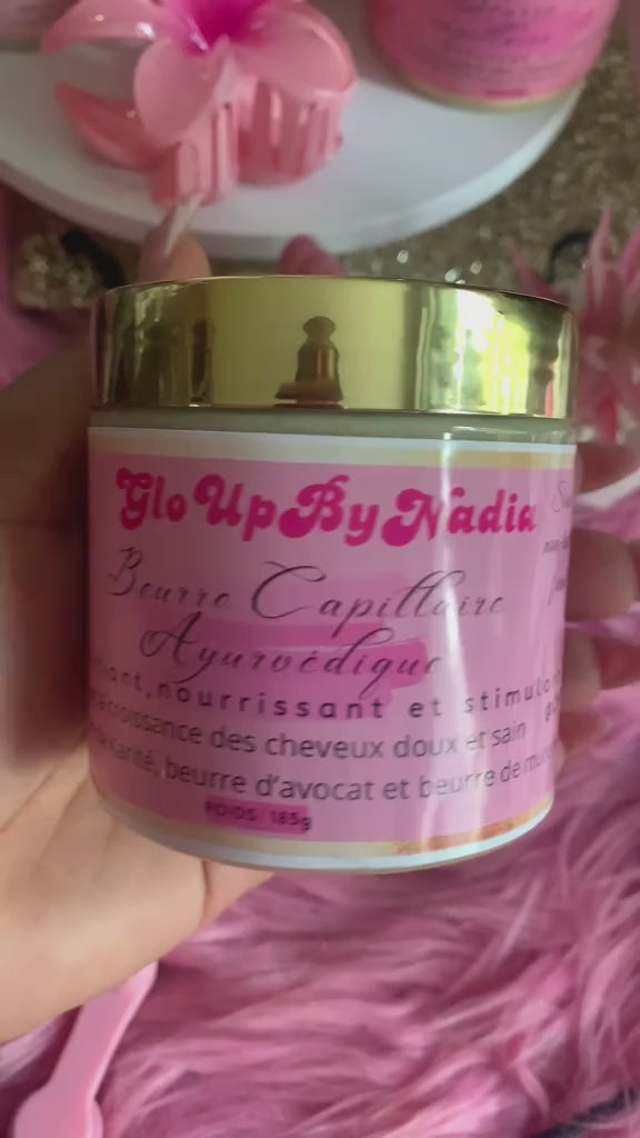 Charger la vidéo : Beurre capillaire pour la pousse des cheveux