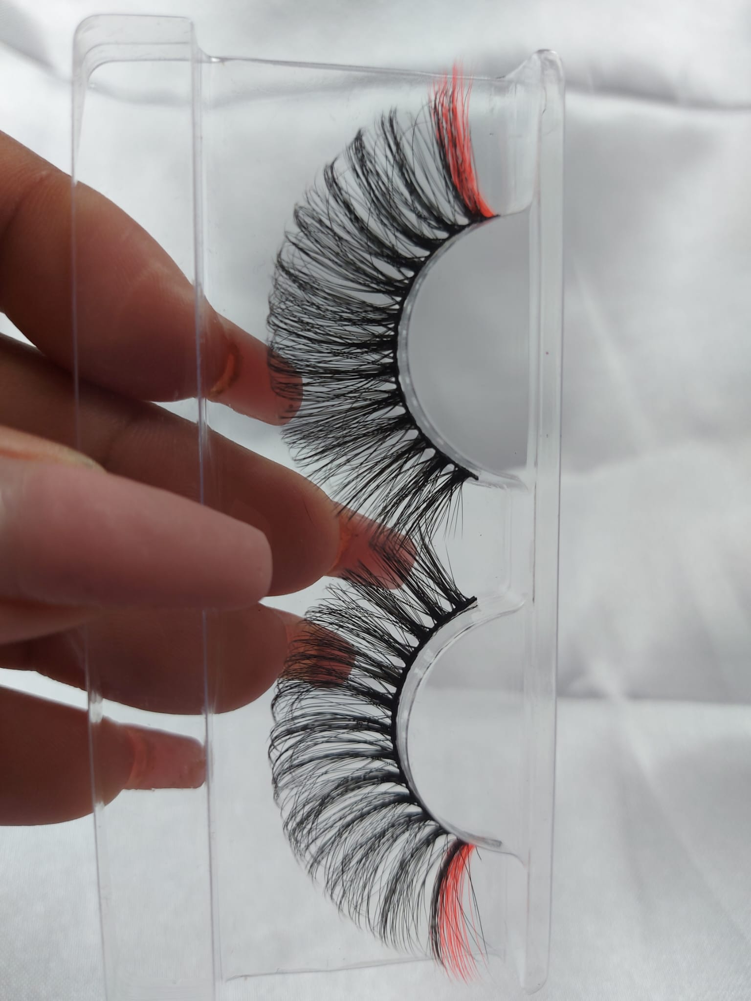 Cils mink avec couleur