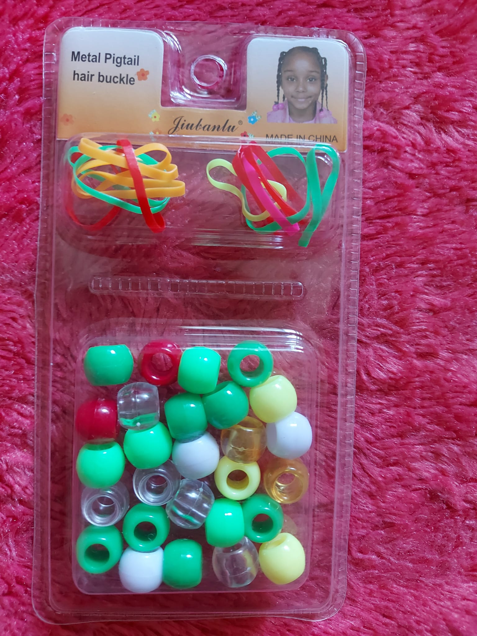 Perles des cheveux avec élastiques